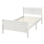 Struttura letto a piattaforma in rovere / bianco / espresso – Singolo, Adatto per 1 persona
