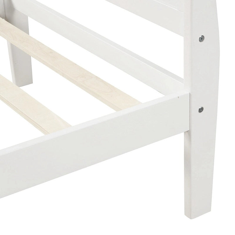 Struttura letto a piattaforma in rovere / bianco / espresso – Singolo, Adatto per 1 persona