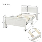Struttura letto a piattaforma in rovere / bianco / espresso – Singolo, Adatto per 1 persona
