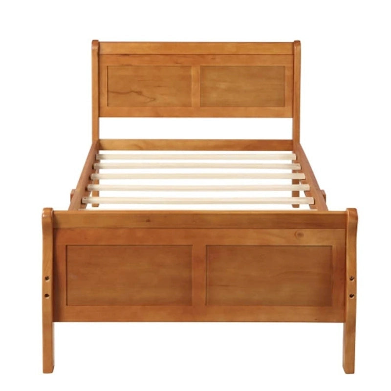 Struttura letto a piattaforma in rovere / bianco / espresso – Singolo, Adatto per 1 persona