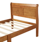 Struttura letto a piattaforma in rovere / bianco / espresso – Singolo, Adatto per 1 persona