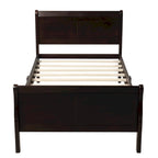 Struttura letto a piattaforma in rovere / bianco / espresso – Singolo, Adatto per 1 persona