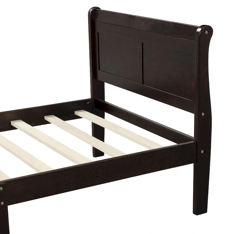 Struttura letto a piattaforma in rovere / bianco / espresso – Singolo, Adatto per 1 persona