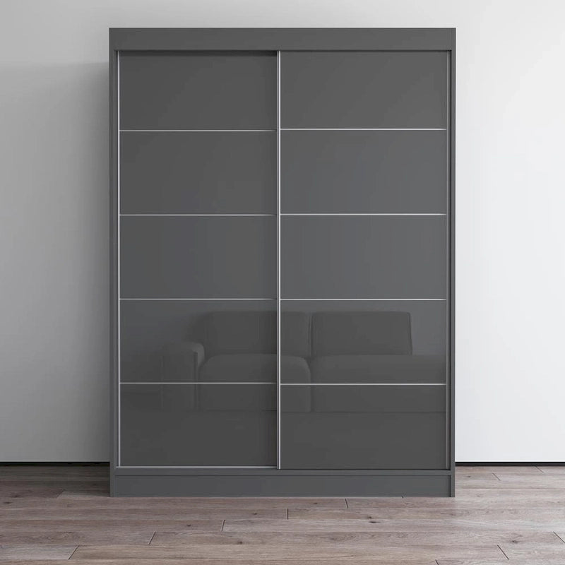 Armadio a 2 ante lucido - Nero / Bianco / Grigio / Wengé, 47 cm o 59 cm