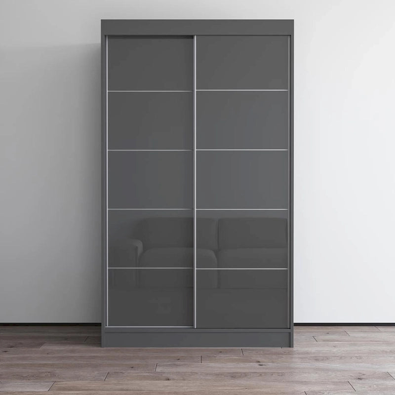 Armadio a 2 ante lucido - Nero / Bianco / Grigio / Wengé, 47 cm o 59 cm
