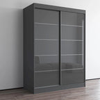 Armadio a 2 ante lucido - Nero / Bianco / Grigio / Wengé, 47 cm o 59 cm