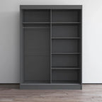 Armadio a 2 ante lucido - Nero / Bianco / Grigio / Wengé, 47 cm o 59 cm