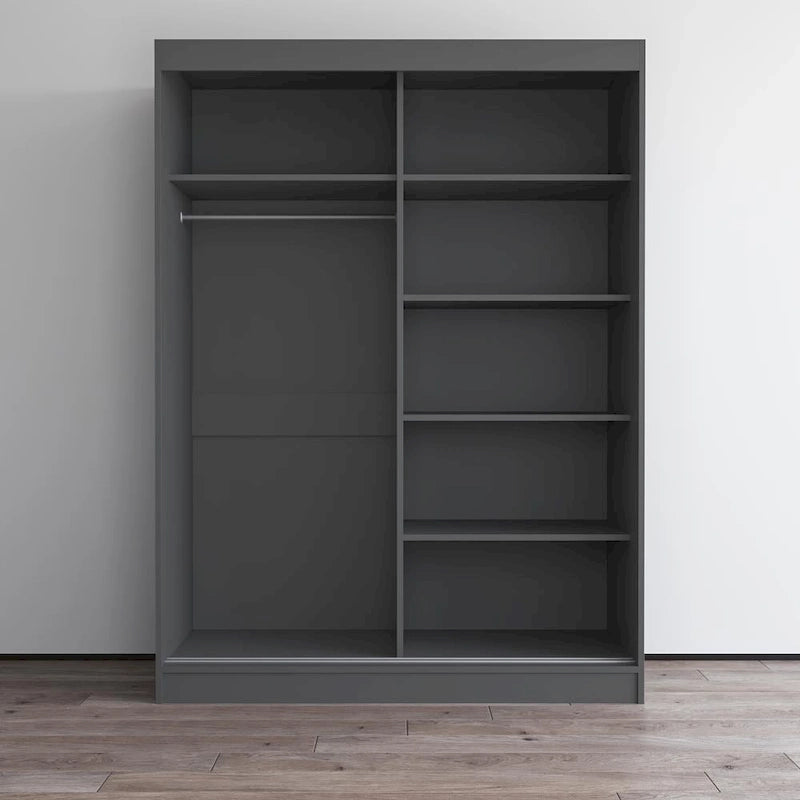 Armadio a 2 ante lucido - Nero / Bianco / Grigio / Wengé, 47 cm o 59 cm