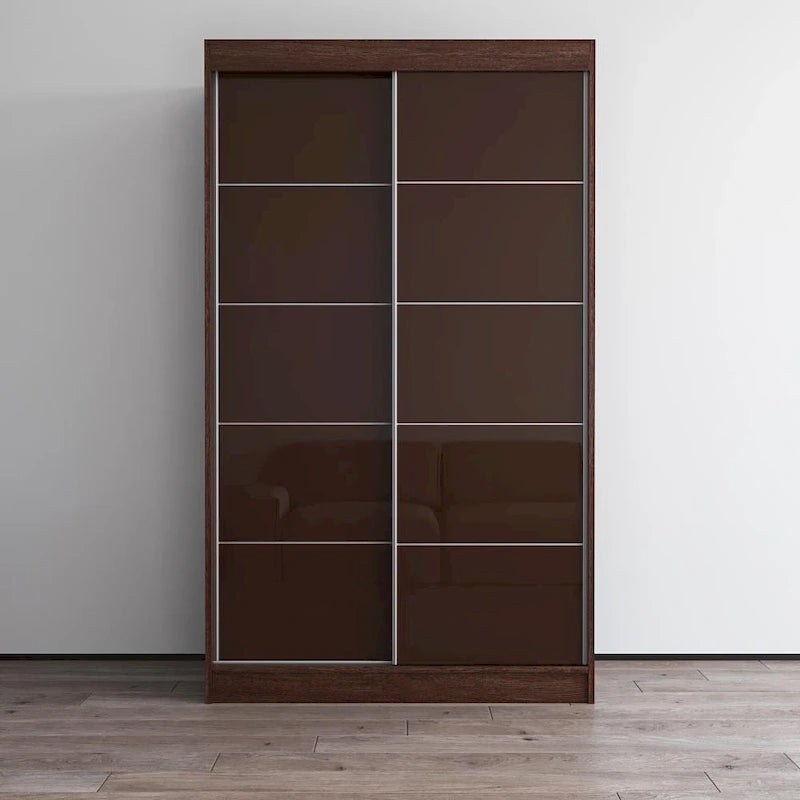 Armadio a 2 ante lucido - Nero / Bianco / Grigio / Wengé, 47 cm o 59 cm