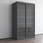 Armadio a 2 ante lucido - Nero / Bianco / Grigio / Wengé, 47 cm o 59 cm