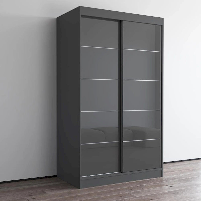 Armadio a 2 ante lucido - Nero / Bianco / Grigio / Wengé, 47 cm o 59 cm