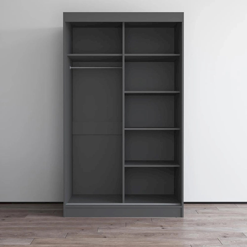 Armadio a 2 ante lucido - Nero / Bianco / Grigio / Wengé, 47 cm o 59 cm