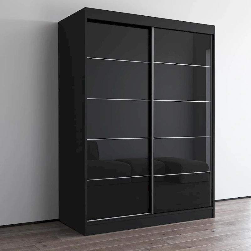 Armadio a 2 ante lucido - Nero / Bianco / Grigio / Wengé, 47 cm o 59 cm