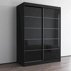 Armadio a 2 ante lucido - Nero / Bianco / Grigio / Wengé, 47 cm o 59 cm