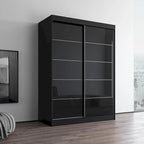 Armadio a 2 ante lucido - Nero / Bianco / Grigio / Wengé, 47 cm o 59 cm