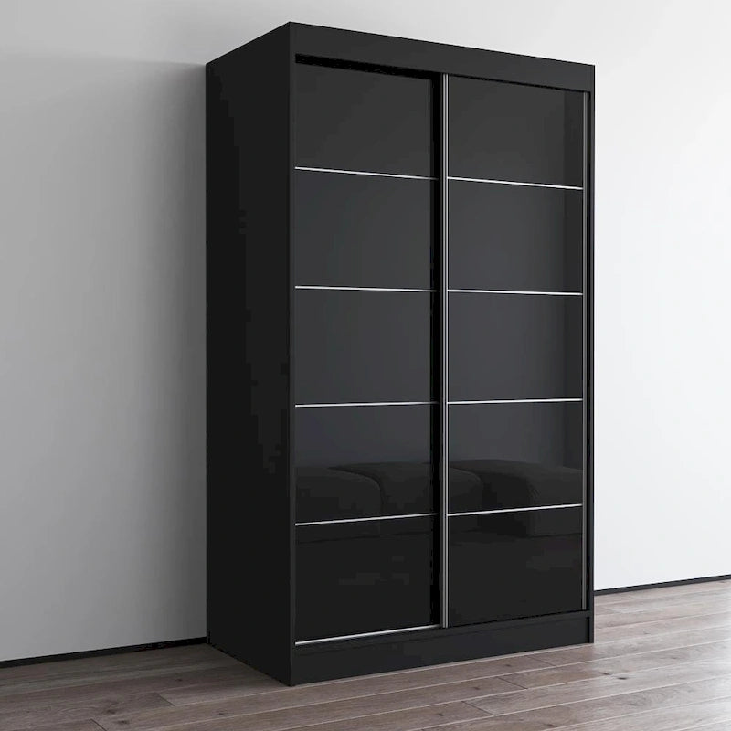 Armadio a 2 ante lucido - Nero / Bianco / Grigio / Wengé, 47 cm o 59 cm