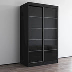 Armadio a 2 ante lucido - Nero / Bianco / Grigio / Wengé, 47 cm o 59 cm