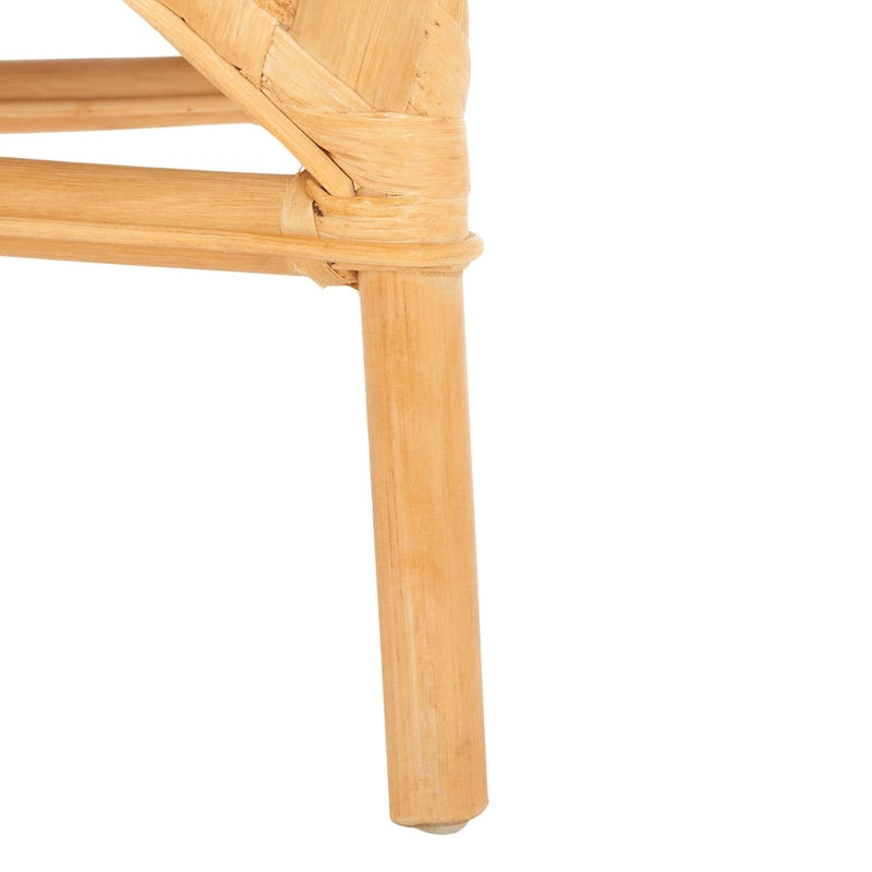 Divanetto/Panca in Rattan Intrecciato Naturale/Bianco, 2 posti, 132 cm (L) x 61 cm (P) x 84 cm (A)