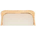 Divanetto/Panca in Rattan Intrecciato Naturale/Bianco, 2 posti, 132 cm (L) x 61 cm (P) x 84 cm (A)
