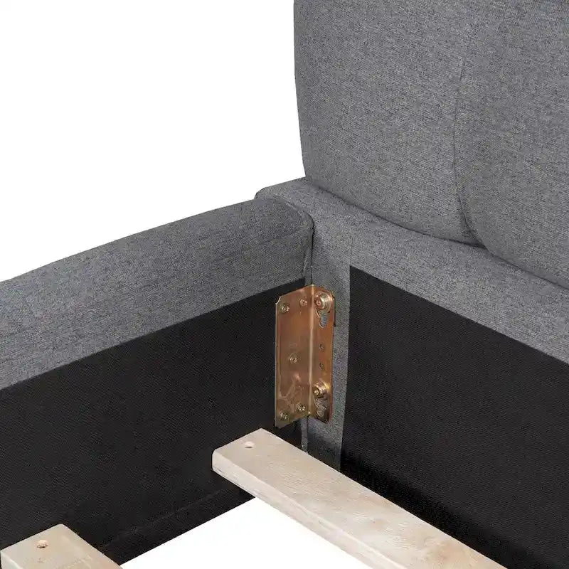 Letto imbottito a piattaforma, in lino beige, matrimoniale, 2 posti letto