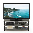 Mobile TV moderno a 3 ripiani in legno grigio/espresso per TV fino a 50"