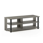 Mobile TV moderno a 3 ripiani in legno grigio/espresso per TV fino a 50"