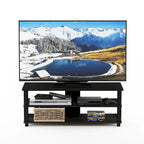 Mobile TV moderno a 3 ripiani in legno grigio/espresso per TV fino a 50"