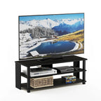 Mobile TV moderno a 3 ripiani in legno grigio/espresso per TV fino a 50"
