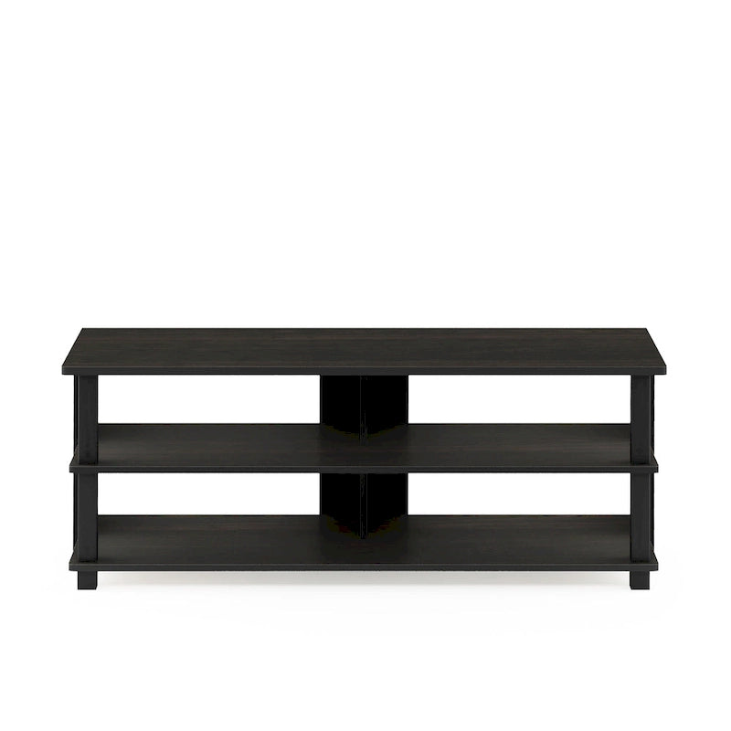 Mobile TV moderno a 3 ripiani in legno grigio/espresso per TV fino a 50"