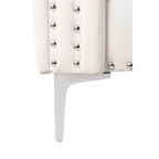 Divano 2 Posti con Braccioli Quadrati in Velluto Trapuntato Beige con Cuscini – Disponibile in 4 Colori