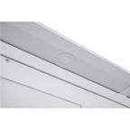 Letto a scomparsa matrimoniale bianco/grigio con mensole e luci a LED, 1 persona