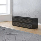 Cassettiera bassa e porta TV 6 cassetti bianca e nera, 160 cm L