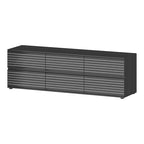 Cassettiera bassa e porta TV 6 cassetti bianca e nera, 160 cm L