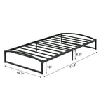 Struttura letto in metallo bianco/nero – 6 o 10 gambe, da una piazza a king size
