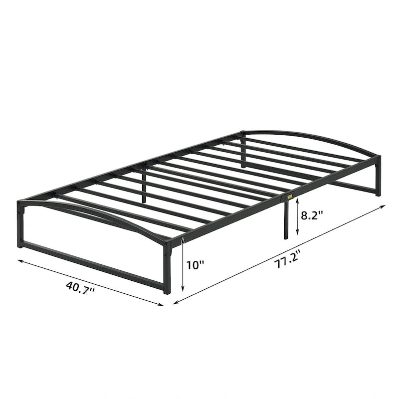 Struttura letto in metallo bianco/nero – 6 o 10 gambe, da una piazza a king size