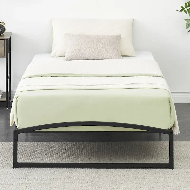 Struttura letto in metallo bianco/nero – 6 o 10 gambe, da una piazza a king size