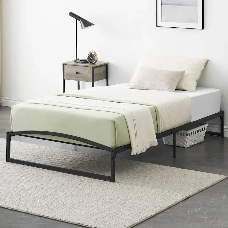 Struttura letto in metallo bianco/nero – 6 o 10 gambe, da una piazza a king size