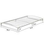 Struttura letto in metallo bianco/nero – 6 o 10 gambe, da una piazza a king size