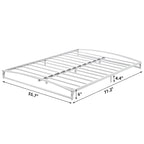 Struttura letto in metallo bianco/nero – 6 o 10 gambe, da una piazza a king size