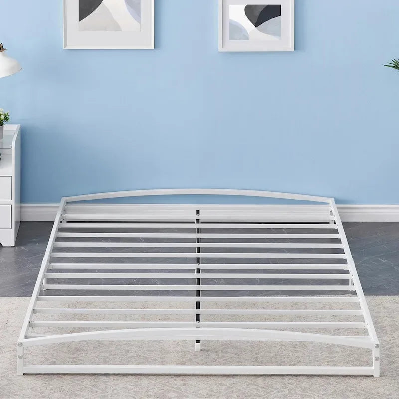 Struttura letto in metallo bianco/nero – 6 o 10 gambe, da una piazza a king size