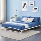 Struttura letto in metallo bianco/nero – 6 o 10 gambe, da una piazza a king size