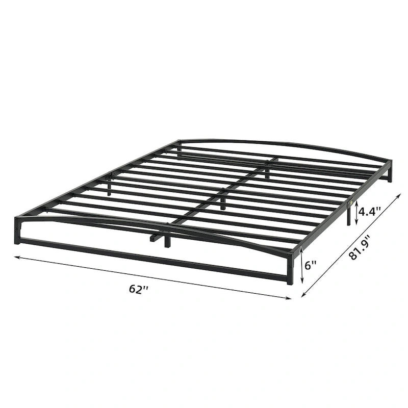 Struttura letto in metallo bianco/nero – 6 o 10 gambe, da una piazza a king size