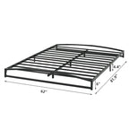 Struttura letto in metallo bianco/nero – 6 o 10 gambe, da una piazza a king size