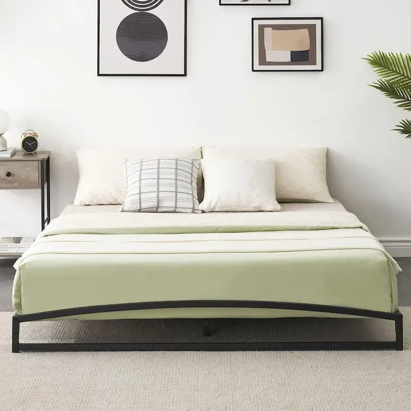 Struttura letto in metallo bianco/nero – 6 o 10 gambe, da una piazza a king size
