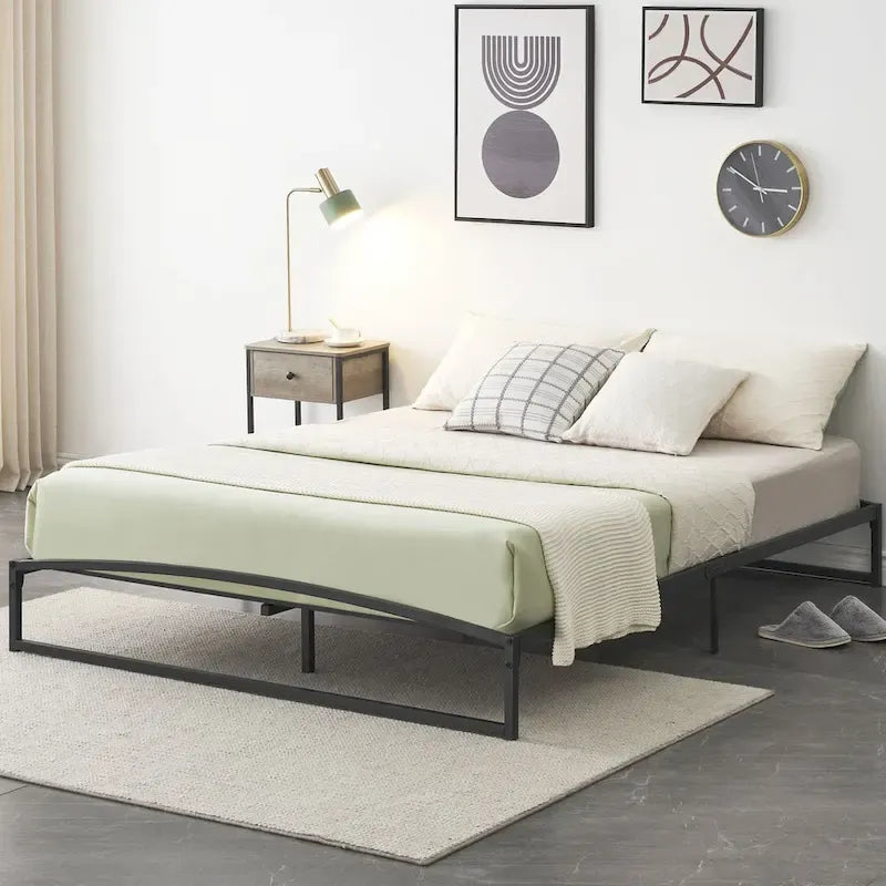 Struttura letto in metallo bianco/nero – 6 o 10 gambe, da una piazza a king size