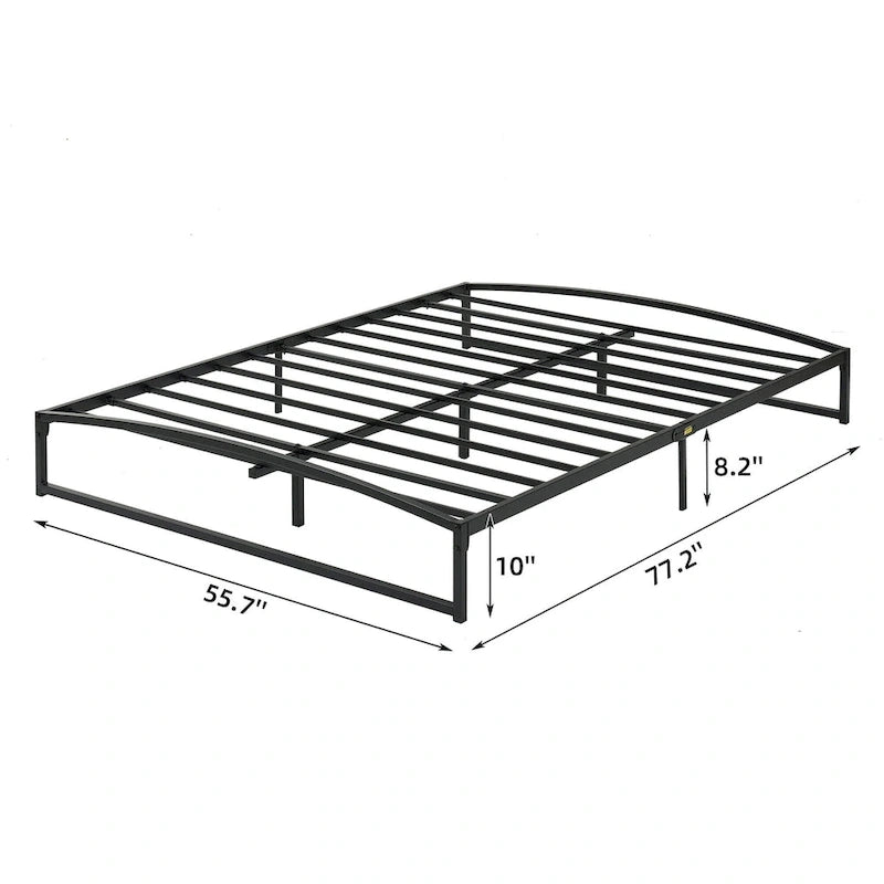 Struttura letto in metallo bianco/nero – 6 o 10 gambe, da una piazza a king size