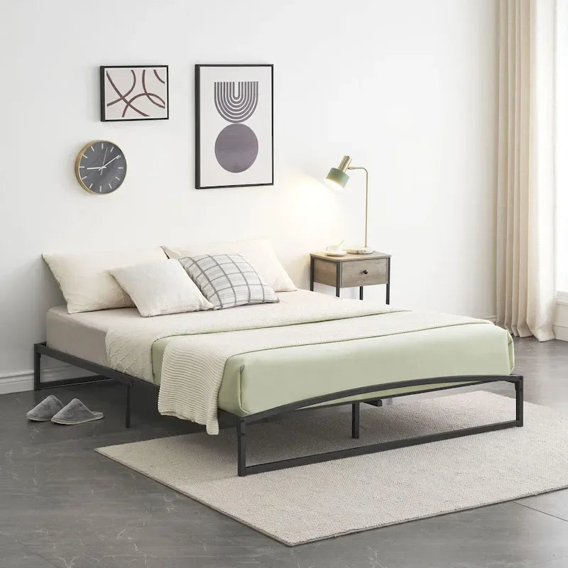 Struttura letto in metallo bianco/nero – 6 o 10 gambe, da una piazza a king size