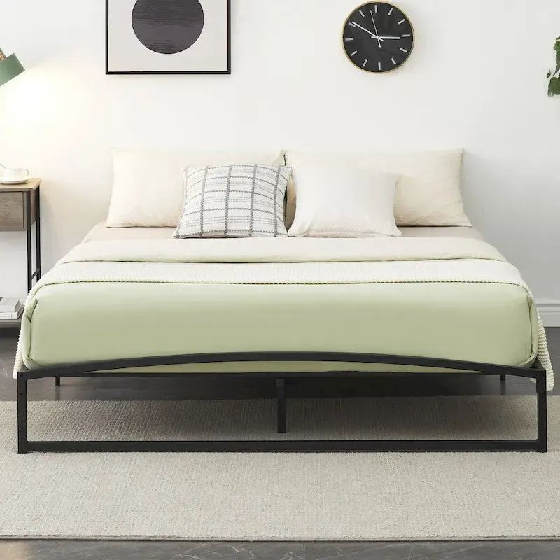 Struttura letto in metallo bianco/nero – 6 o 10 gambe, da una piazza a king size