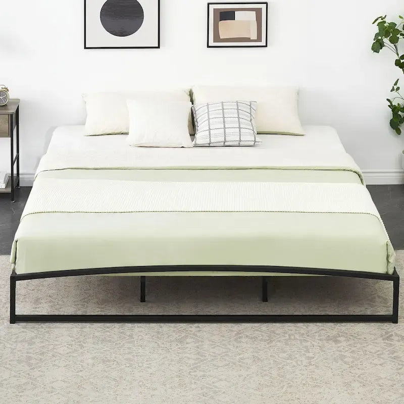 Struttura letto in metallo bianco/nero – 6 o 10 gambe, da una piazza a king size