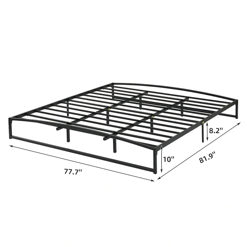 Struttura letto in metallo bianco/nero – 6 o 10 gambe, da una piazza a king size